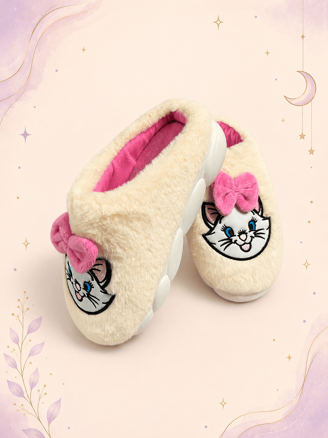 Pantufla Suela Nube Gata Mary Beige