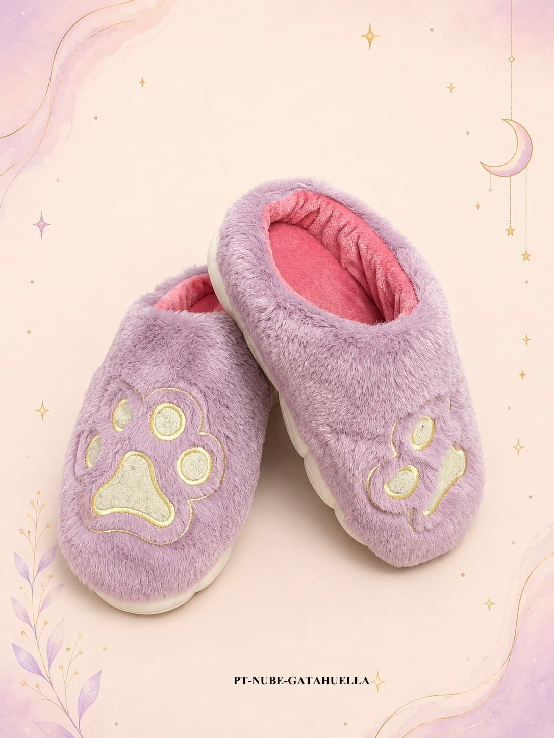 Pantufla Suela Nube Huella Mora Leche
