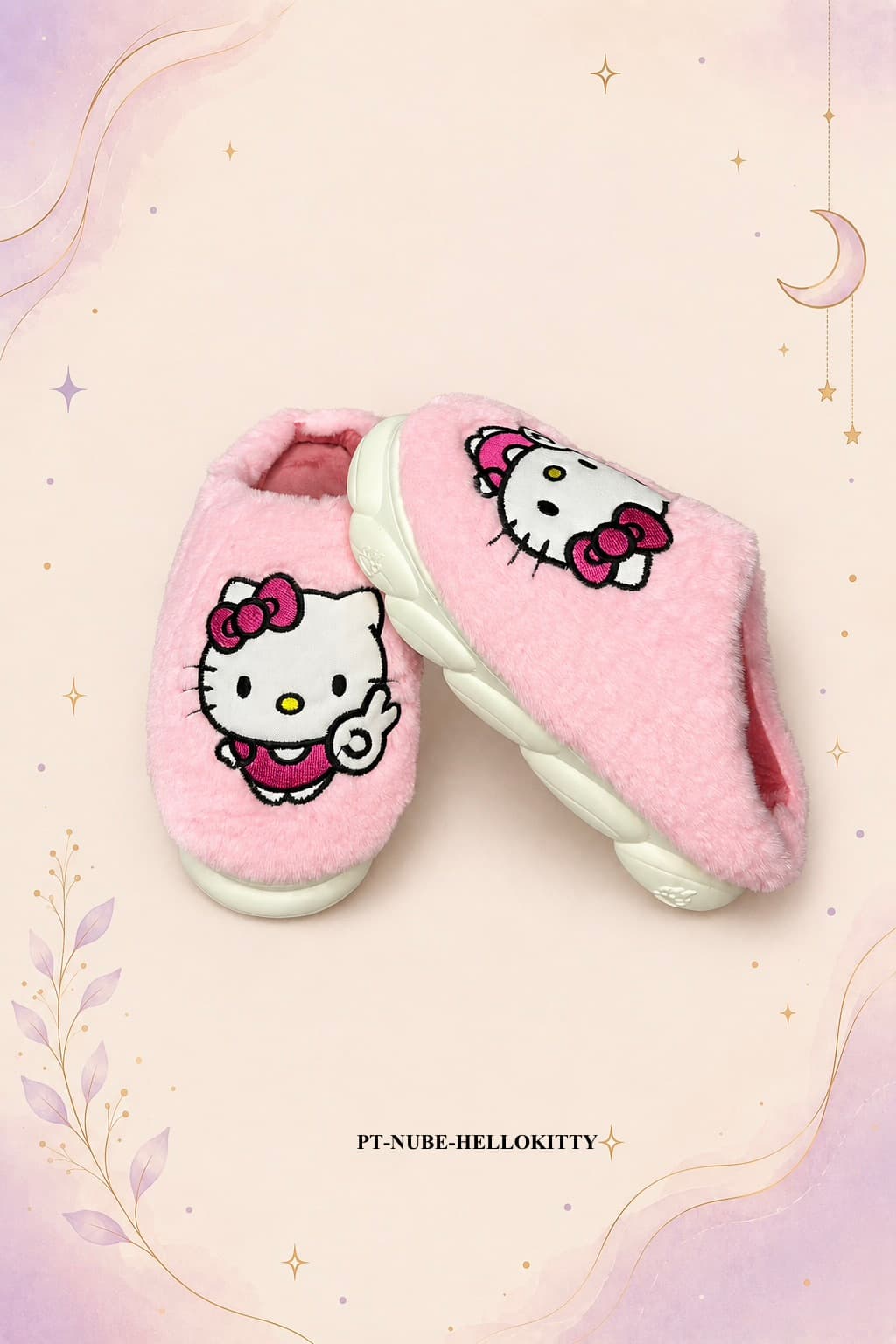 Pantufla Suela Nube Hello Kitty Rosada